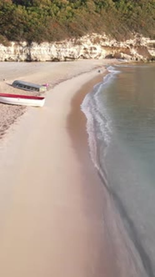 Ocean Coast Aerial Drone Shot