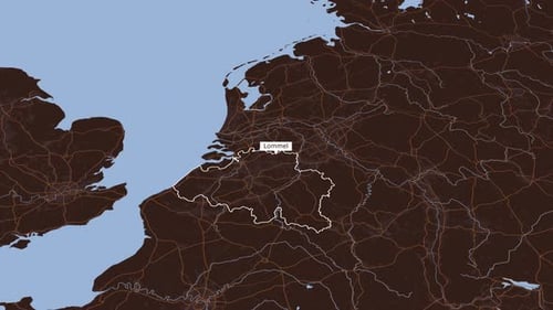 Mapa giratorio de la ciudad de Lommel, Bélgica