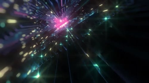 Colorful Glittering City Lights Animation