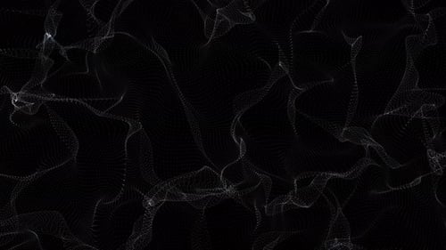 Looping Pastel Particle Wave — Hintergrund mit abstraktem Fluss aus leuchtenden Punkten