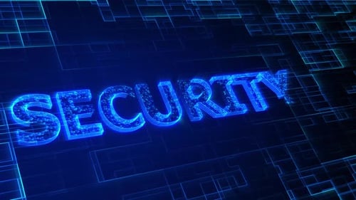 Security text animation 4k. Vd 723