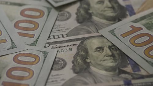 Hundert-Dollar-Schein aus nächster Nähe