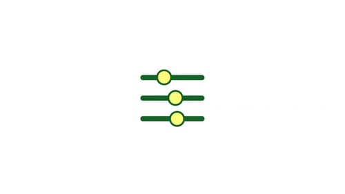 Animated Equalizer Sliders Flat Design Icon