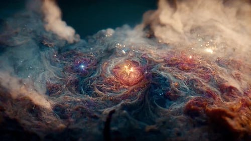 Abstract Cosmic Nebula Swirl Background Animation