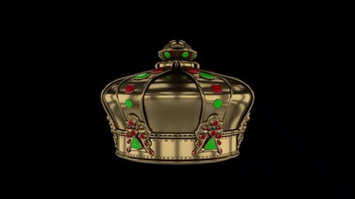 3D GOLDEN OLD CROWN ALPHA LOOP