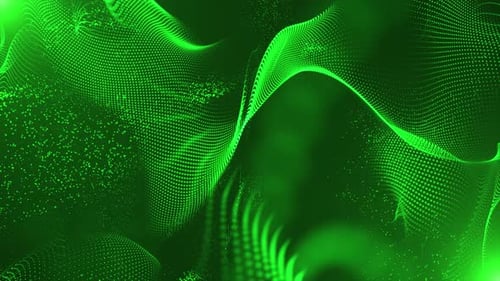 Abstract Green Particles Screensaver Motion Graphics