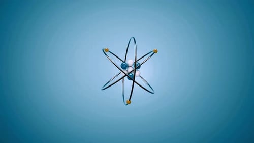 Animated 3D Atom with Orbiting Electrons