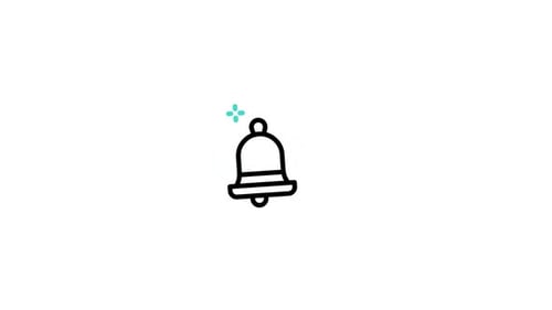 Flat Design Bell Icon Sleep Mode Notification Animation