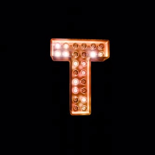 Letter T Light Alphabet