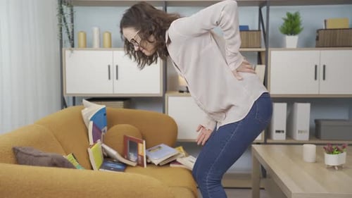 Hernia, lower back pain.