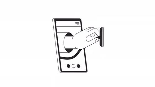 Animação Bw do aplicativo móvel de saúde