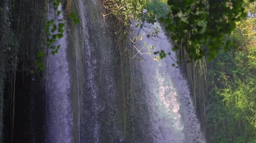 The View on the Upper Duden Waterfalls in the City of Antalya