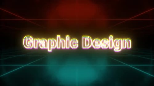 Graphic Design Neon Glow Animated Title
