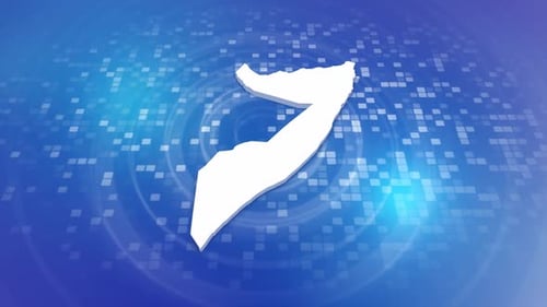 Geometric Map Outline Reveal on Digital Grid