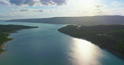 Aerial View of Gorges Du Verdon and Galetas Bridge Magnificent Nature Aerial Journey Above Verdon