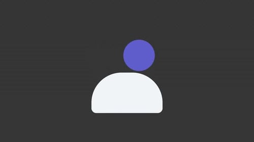 Seamless Looping User Profile Icon Animation | HD Alpha Motion Graphic for Accounts & Identity