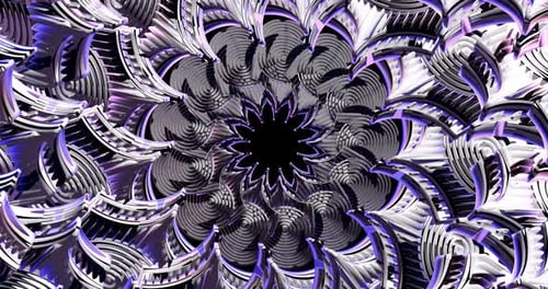 4K VJ Abstract Color Tunnel Loop Animation 02