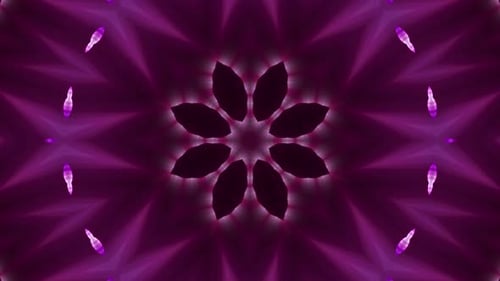 Abstract Glowing Kaleidoscope Pattern Loop Background
