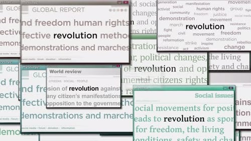 Revolution and Social Issues in Retro Computer Pop-up Windows