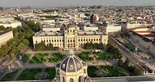 Aerial View of Vienna City in Austria