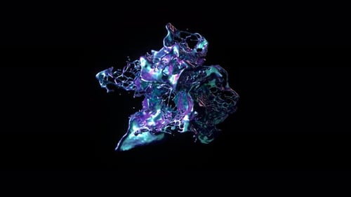 Abstract Iridescent Fluid Splash Loop Animation