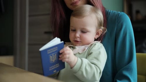 A Female Travel Agent Gives Passports and Airline Tickets Travel Concept Planned Vacation