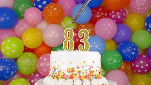 Candles in the Form of Numbers on the Birthday Cake