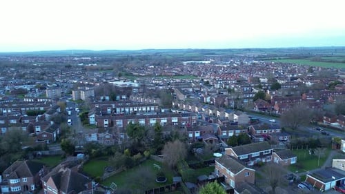 Volando sobre la ciudad de Inglaterra