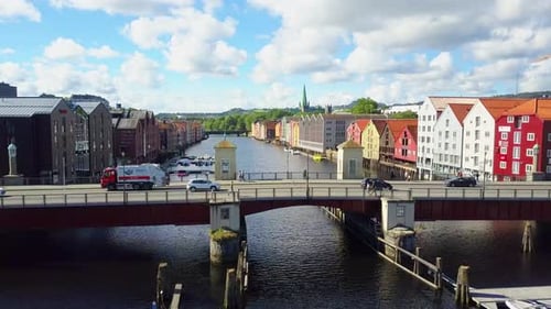 Colorful Old Houses Trondheim