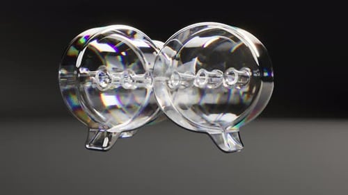 Glass Speech Bubbles Chat Able to Loop Endless