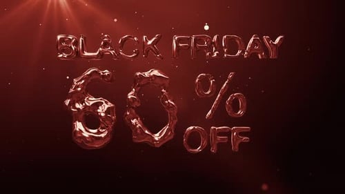Fluid Metallic Text Black Friday Sale Reveal