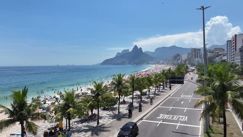 Praia de Ipanema no Rio De Janeiro No Rio De Janeiro Brasil.
