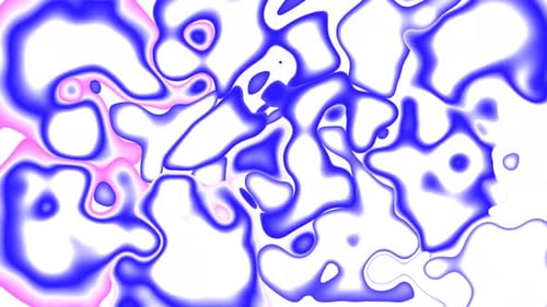 Abstract Fluid Blue and Pink Morphing Liquid Shapes Background