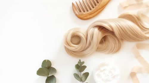 Hair Care Product Display with Eucalyptus