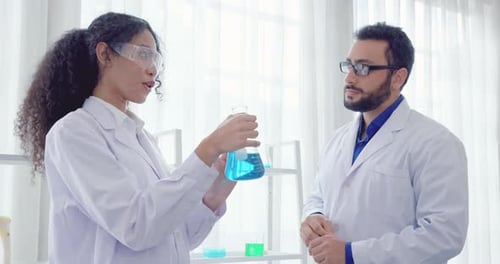 Scientist Micro Pipette for Analysis in a Medical Research Laboratory Advanced Medical and Biotechno