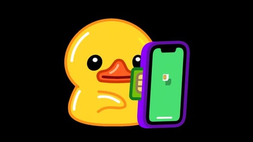 Animiertes Emoji mit SIM-Karte