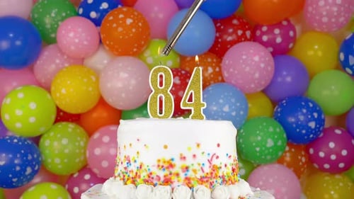 Candles in the Form of Numbers on the Birthday Cake