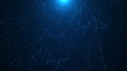 Futuristic Data Network Connection Loop Background