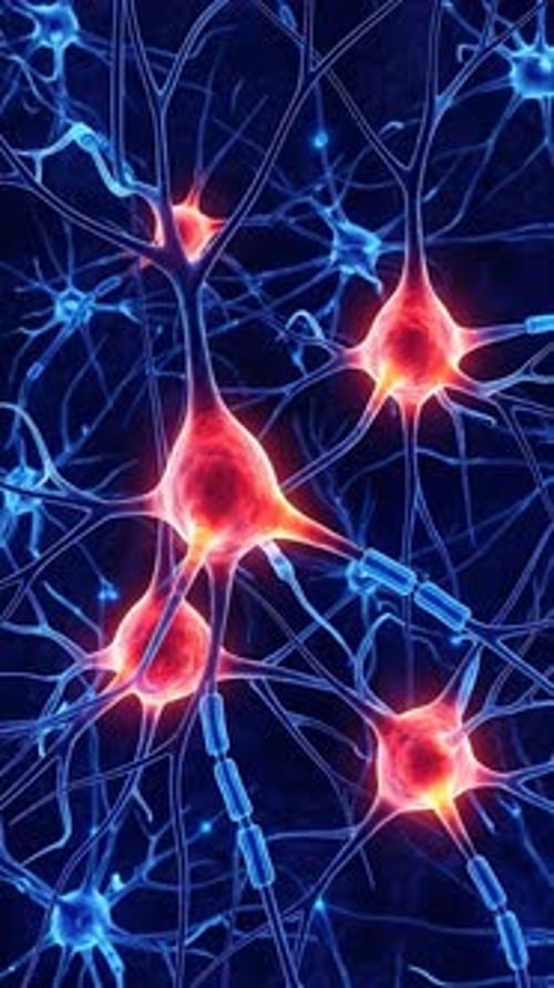 Neurons - Neural Impulse Metabolic Activity Thermal Map 3D Animation | Manestream Den