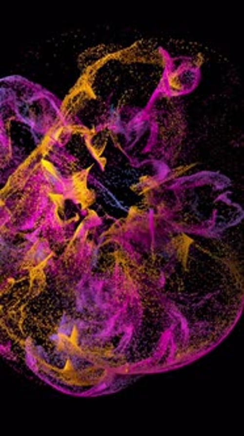 3d Abstract Background Lines and Dots Moving