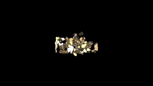 Shattering Gold 3D Text Animation Reveal