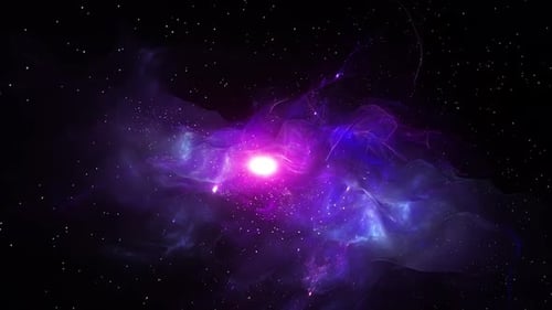 Abstract Cosmic Nebula Background with Glowing Starfield