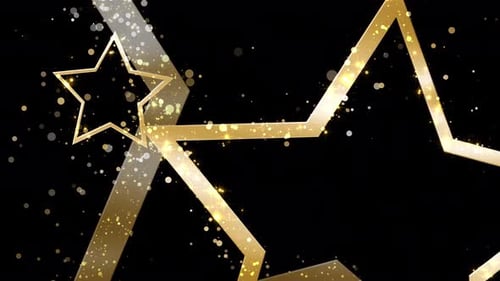 Sparkling Golden Star Overlay Background