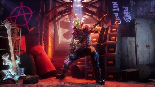 Punk Skeleton VJ Loop