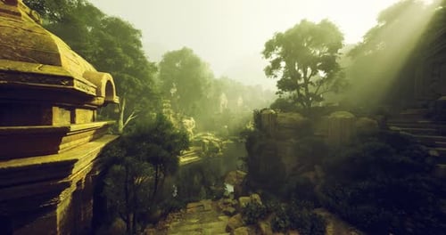 Archaeological Remnants Offering Captivating Sunrise Vistas and Exploration Feel