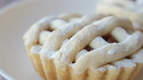 Delicious Pastry Tart with Lattice Crust Close Up