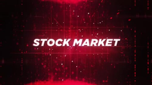 Stock Market Word Matrix Hi Tech Background