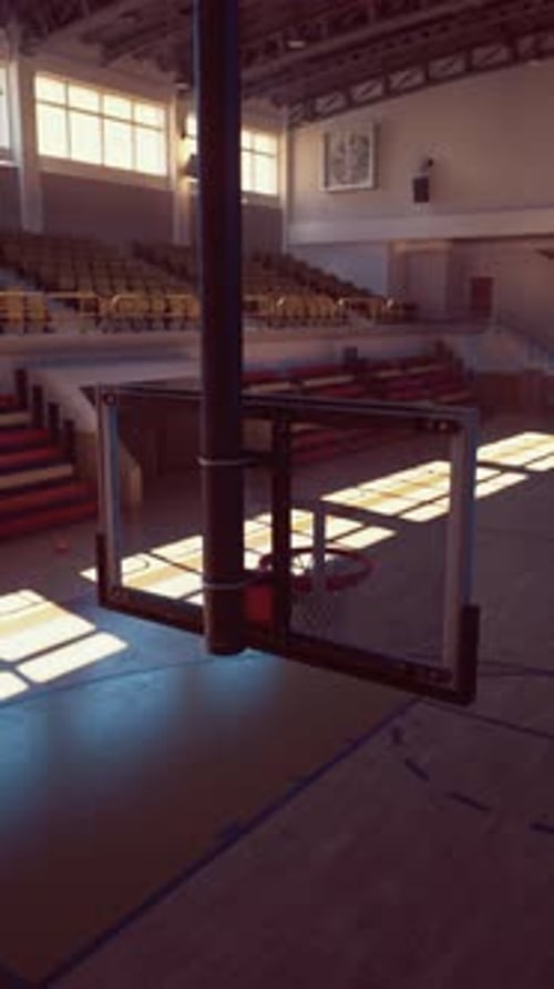 Basketball Court With Hoop
