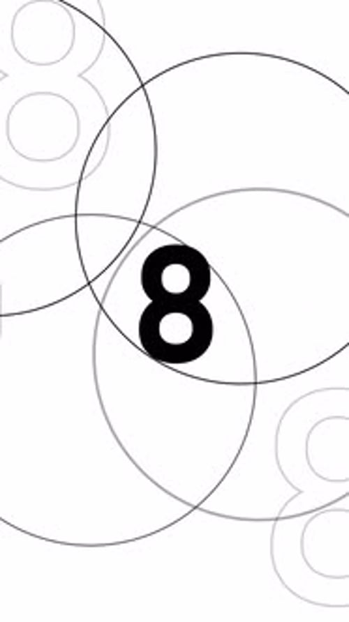 Minimalist Vertical Countdown with Animated Numbers and Circles