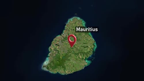 Mauritius Country Zoom from Space